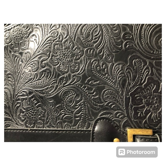 Like NEW - Embossed Faux Leather Purse with attached wallet - Picture 2 of 5